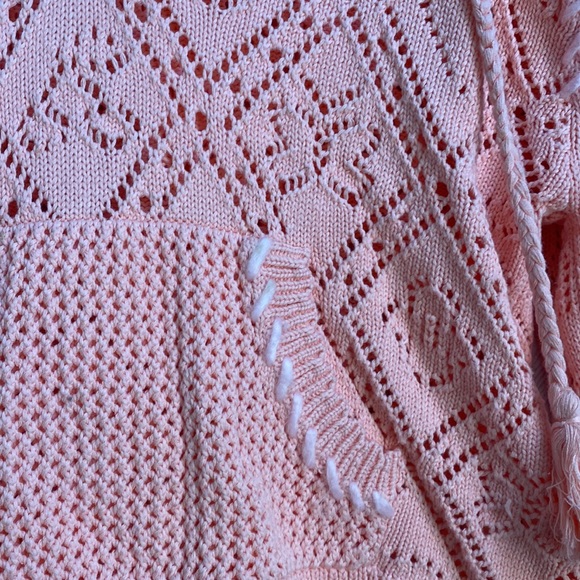 Loveshackfancy pink open knit sweater xs - Picture 5 of 7